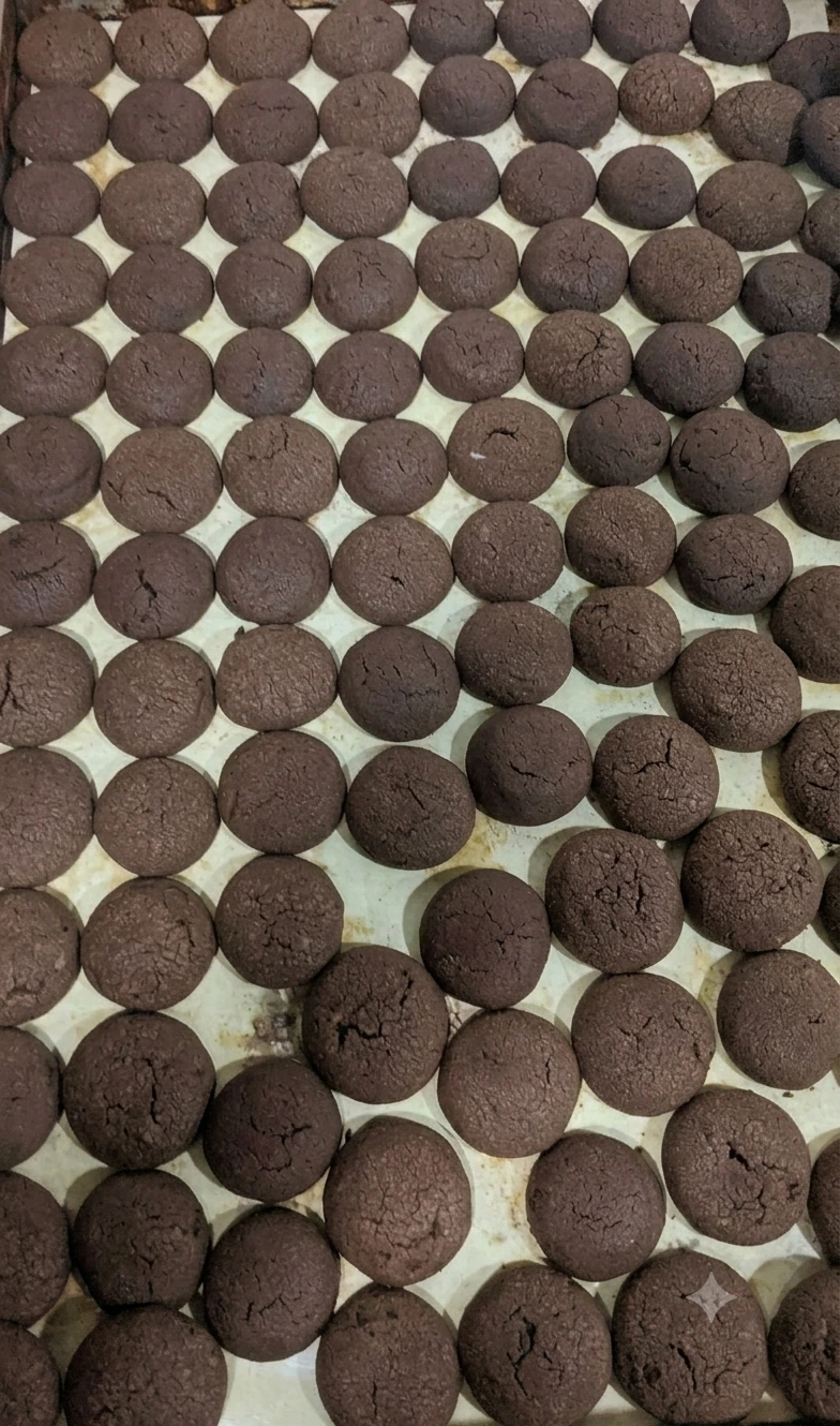Tray of chocolate cookies prepared for Diwali gifting in Gurgaon